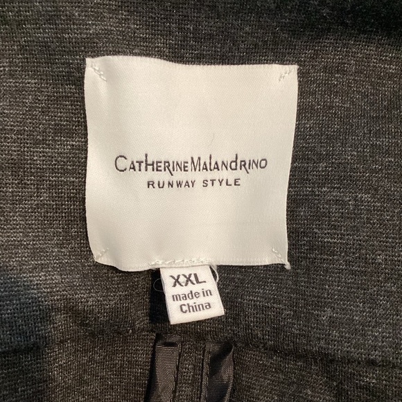 Catherine Malandrino Knit Moto Jacket Size XXL Dark Gray - Picture 6 of 7